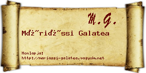 Máriássi Galatea névjegykártya